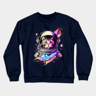 Astronaut cat Crewneck Sweatshirt